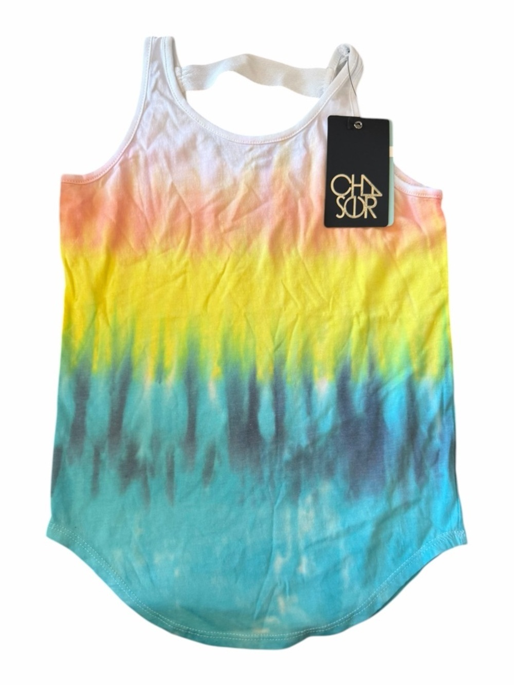 Chaser Rainbow Tie Dye Tank Top Girls Summer Shirt